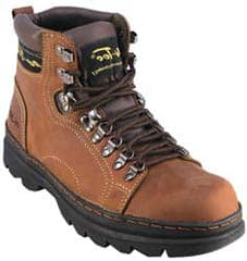 Advanced Technology Products - Size 8 Plain Work Boot - Brown, Leather Upper, 6" High, Non-Slip - Benchmark Tooling