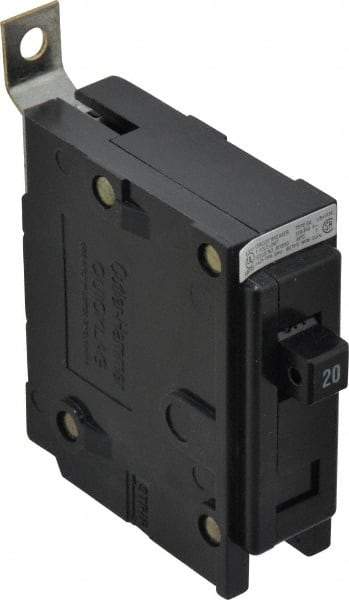 Eaton Cutler-Hammer - 20 Amp, 120/240 VAC, 24 VDC, 48 VDC, 80 VDC, 1 Pole, Bolt On Miniature Circuit Breaker - Thermal Magnetic Trip, 14-4 AWG, 2-3/8 Inch Deep x 2-15/16 Inch High x 1 Inch Wide - Benchmark Tooling