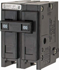 Eaton Cutler-Hammer - 100 Amp, 120/240 VAC, 24 VDC, 48 VDC, 80 VDC, 2 Pole, Plug In Miniature Circuit Breaker - Thermal Magnetic Trip, 8-1/0 AWG, 2-3/8 Inch Deep x 2-15/16 Inch High x 2 Inch Wide - Benchmark Tooling