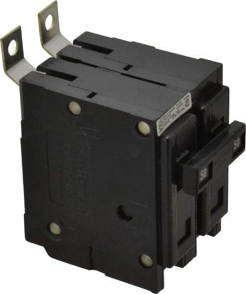 Eaton Cutler-Hammer - 50 Amp, 120/240 VAC, 24 VDC, 48 VDC, 80 VDC, 2 Pole, Bolt On Miniature Circuit Breaker - Thermal Magnetic Trip, 14-4 AWG, 2-3/8 Inch Deep x 2-15/16 Inch High x 2 Inch Wide - Benchmark Tooling