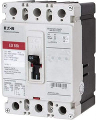 Eaton Cutler-Hammer - 125 Amp, 125 VDC, 240 VAC, 3 Pole, Molded Case Circuit Breaker - Thermal Magnetic Trip, 65 kA at 240 VAC Breaking Capacity, 4-4/0 AWG, 3-3/8 Inch Deep x 6 Inch High x 4-1/8 Inch Wide - Benchmark Tooling