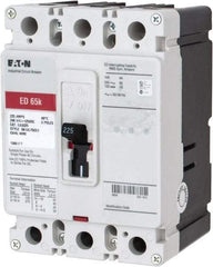 Eaton Cutler-Hammer - 225 Amp, 125 VDC, 240 VAC, 3 Pole, Molded Case Circuit Breaker - Thermal Magnetic Trip, 65 kA at 240 VAC Breaking Capacity, 4-4/0 AWG, 3-3/8 Inch Deep x 6 Inch High x 4-1/8 Inch Wide - Benchmark Tooling