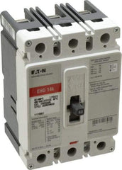 Eaton Cutler-Hammer - 60 Amp, 250 VDC, 480 VAC, 3 Pole, Molded Case Circuit Breaker - Thermal Magnetic Trip, 18 kA at 240 VAC Breaking Capacity, 14-1/0 AWG, 3-3/8 Inch Deep x 6 Inch High x 4-1/8 Inch Wide - Benchmark Tooling