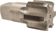 Interstate - 2-3/4 - 12 UNS 6 Flute Bright Finish High Speed Steel Straight Flute Standard Hand Tap - Plug, Right Hand Thread, 5-1/2" OAL, 2" Thread Length, H7 Limit, Oversize - Exact Industrial Supply