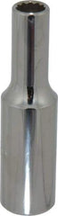 Proto - 3/8", 1/2" Drive, Deep Hand Socket - 12 Points, 3-1/4" OAL, Chrome Finish - Benchmark Tooling