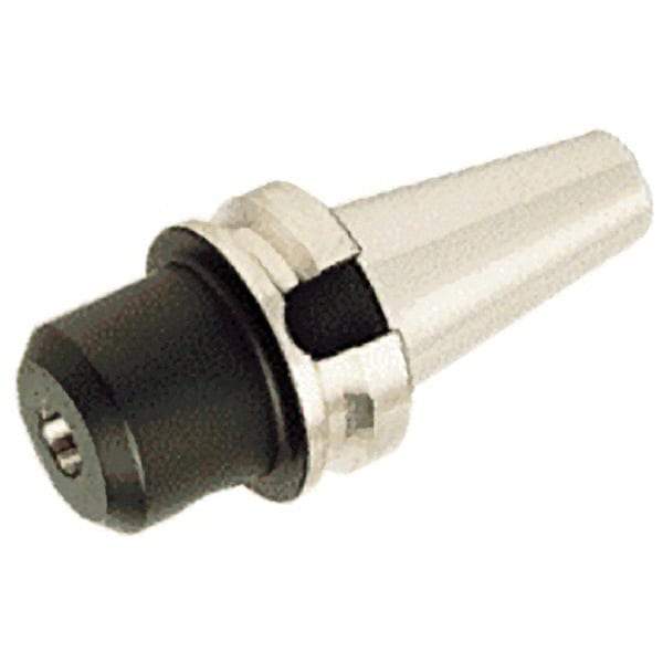 Iscar - BT50 Taper Shank 20mm Hole End Mill Holder/Adapter - 52mm Nose Diam, 100mm Projection, Through-Spindle & DIN Flange Coolant - Exact Industrial Supply