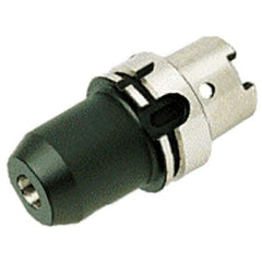 Iscar - HSK63A Taper Shank 25mm Hole End Mill Holder/Adapter - 65mm Nose Diam, 110mm Projection, Through-Spindle Coolant - Exact Industrial Supply