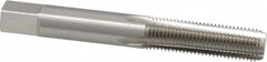 Interstate - 3/8-24 UNF 3B 4 Flute Bright Finish High Speed Steel Straight Flute Standard Hand Tap - Bottoming, Left Hand Thread, 2-15/16" OAL, 1-1/4" Thread Length, H3 Limit, Oversize - Exact Industrial Supply