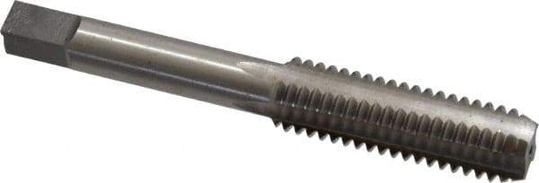 Interstate - 7/16-14 UNC 4 Flute Bright Finish High Speed Steel Straight Flute Standard Hand Tap - Bottoming, Left Hand Thread, 3-5/32" OAL, 1-7/16" Thread Length, H3 Limit, Oversize - Exact Industrial Supply
