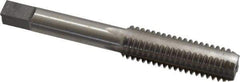 Interstate - 7/16-14 UNC 4 Flute Bright Finish High Speed Steel Straight Flute Standard Hand Tap - Bottoming, Left Hand Thread, 3-5/32" OAL, 1-7/16" Thread Length, H3 Limit, Oversize - Exact Industrial Supply