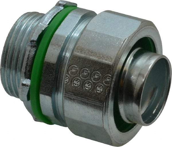 Cooper Crouse-Hinds - 3/4" Trade, Steel Threaded Straight Liquidtight Conduit Connector - Noninsulated - Benchmark Tooling