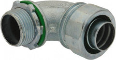 Cooper Crouse-Hinds - 3/4" Trade, Malleable Iron Threaded Angled Liquidtight Conduit Connector - Noninsulated - Benchmark Tooling