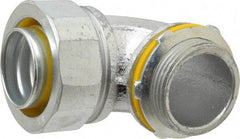 Cooper Crouse-Hinds - 1-1/4" Trade, Malleable Iron Threaded Angled Liquidtight Conduit Connector - Noninsulated - Benchmark Tooling