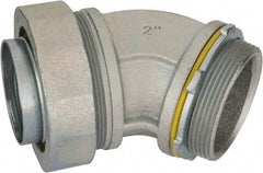 Cooper Crouse-Hinds - 2" Trade, Malleable Iron Threaded Angled Liquidtight Conduit Connector - Noninsulated - Benchmark Tooling