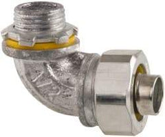 Cooper Crouse-Hinds - 1/2" Trade, Malleable Iron Threaded Angled Liquidtight Conduit Connector - Noninsulated - Benchmark Tooling