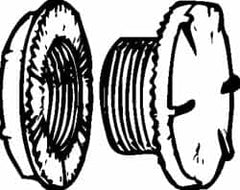 Cooper Crouse-Hinds - 1/2" Trade, Stainless Steel Threaded Rigid/Intermediate (IMC) Conduit Plug - Noninsulated - Benchmark Tooling