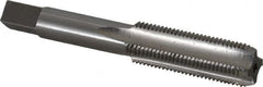 Interstate - 9/16-18 UNF 4 Flute Bright Finish High Speed Steel Straight Flute Standard Hand Tap - Bottoming, Left Hand Thread, 3-19/32" OAL, 1-21/32" Thread Length, H3 Limit, Oversize - Exact Industrial Supply