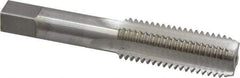 Interstate - 3/4-10 UNC 4 Flute Bright Finish High Speed Steel Straight Flute Standard Hand Tap - Bottoming, Left Hand Thread, 4-1/4" OAL, 2" Thread Length, H3 Limit, Oversize - Exact Industrial Supply