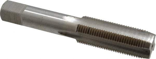 Interstate - 3/4-16 UNF 3B 4 Flute Bright Finish High Speed Steel Straight Flute Standard Hand Tap - Plug, Left Hand Thread, 4-1/4" OAL, H3 Limit, Oversize - Exact Industrial Supply