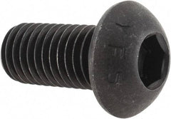 Value Collection - M12x1.75 Metric Coarse Hex Socket Drive, Button Screw - Grade 12.9 Alloy Steel, Black Oxide Finish, Fully Threaded, 25mm Length Under Head - Benchmark Tooling