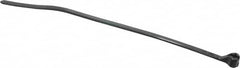 Thomas & Betts - 3.62" Long Black Nylon Standard Cable Tie - 18 Lb Tensile Strength, 0.75mm Thick, 16mm Max Bundle Diam - Benchmark Tooling