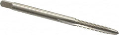Interstate - #5-44 UNF 2B 3 Flute Bright Finish High Speed Steel Straight Flute Standard Hand Tap - Plug, Left Hand Thread, 1-15/16" OAL, H2 Limit, Oversize - Exact Industrial Supply