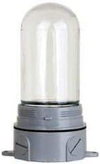 Cooper Crouse-Hinds - 120 Volt, 100 Watt, Incandescent Hazardous Location Light Fixture - Vaporproof, Corrosion & Heat Resistant, Aluminum Housing, 3-3/8" Wide x 8-1/2" High - Benchmark Tooling