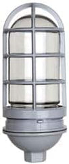 Cooper Crouse-Hinds - 120 Volt, 100 Watt, Incandescent Hazardous Location Light Fixture - Vaporproof, Corrosion & Heat Resistant, Aluminum Housing, 4-1/4" Wide x 9-3/8" High - Benchmark Tooling