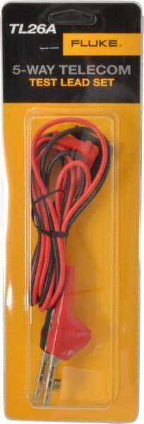 Fluke - Black/Red Electrical Test Equipment Leads Set - Use with Blade-Shaped Terminals, Gripping Terminals, Penetrating Larger Gauge Wires, Piercing Small Gauge (22-28 AWG) Wires, Threaded Terminals, Wire-Wrapped Terminals - Benchmark Tooling