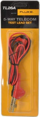 Fluke - Black/Red Electrical Test Equipment Leads Set - Use with Blade-Shaped Terminals, Gripping Terminals, Penetrating Larger Gauge Wires, Piercing Small Gauge (22-28 AWG) Wires, Threaded Terminals, Wire-Wrapped Terminals - Benchmark Tooling