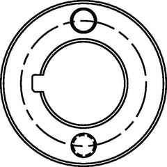 Kennametal - 16mm Hole Diameter, For 2.4803 Inch Outside Diameter, Compatible Toolholder Style KVNS A2, Slotting Cutter Drive Ring - 32mm Ring Outside Diameter, 8mm Ring Width - Benchmark Tooling