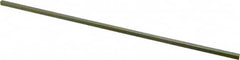 Precision Brand - 12" Long, Gold Dichromate-Plated Key Stock - Medium Carbon Steel - Benchmark Tooling