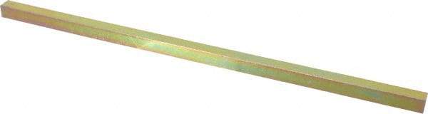 Precision Brand - 12" Long, Gold Dichromate-Plated Key Stock - Medium Carbon Steel - Benchmark Tooling