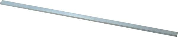 Precision Brand - 12" Long x 3/8" High x 1/8" Wide, Zinc-Plated Key Stock - Low Carbon Steel - Benchmark Tooling