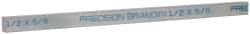 Precision Brand - 12" Long x 5/8" High x 1/2" Wide, Zinc-Plated Key Stock - Low Carbon Steel - Benchmark Tooling