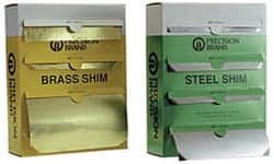 Precision Brand - 4 Piece, 50 Inch Long x 6 Inch Wide x 0.001 to 0.005 Inch Thick, Assortment Roll Shim Stock - Brass, 0.001 to 0.005 Inch Thick - Benchmark Tooling