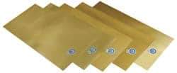 Precision Brand - 15 Piece, 0.001 to 0.031 Inch Thickness, Brass Shim Stock Sheet Assortment - 12 Inch Long x 6 Inch Wide - Benchmark Tooling