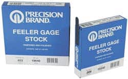 Precision Brand - 0.024 Inch Thick x 25 Ft. Long x 1/2 Inch Wide, Feeler Stock Roll - High Carbon Steel - Benchmark Tooling