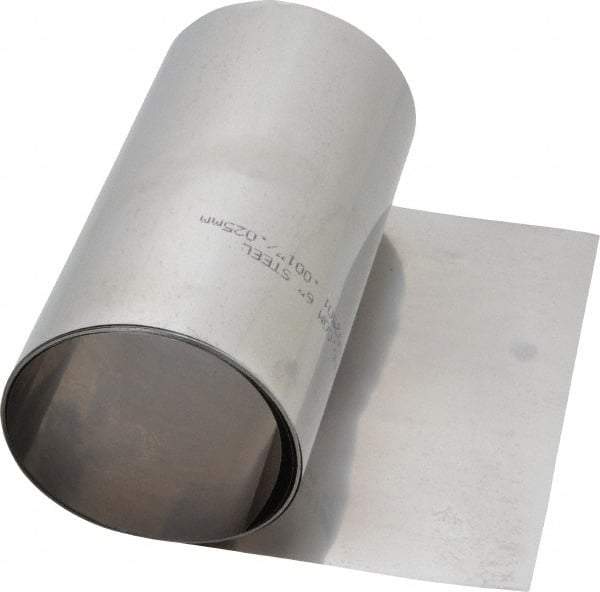 Precision Brand - 15 Ft. Long x 6 Inch Wide x 0.001 Inch Thick, Roll Shim Stock - Steel - Benchmark Tooling