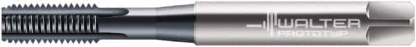 Walter-Prototyp - M4x0.70 Metric 6HX 3 Flute TiCN Finish Powdered Metal Straight Flute Machine Tap - Modified Bottoming, Right Hand Thread, 63mm OAL, 12mm Thread Length, Oversize, Through Coolant - Exact Industrial Supply