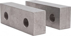 Gibraltar - 4-1/8" Wide x 1-1/2" High x 1" Thick, Flat/No Step Vise Jaw - Soft, Aluminum, Fixed Jaw, Compatible with 4" Vises - Benchmark Tooling