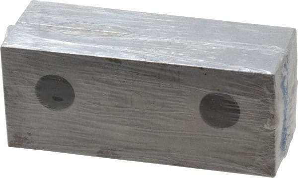 Gibraltar - 4-1/8" Wide x 1-3/4" High x 3/4" Thick, Flat/No Step Vise Jaw - Soft, Steel, Fixed Jaw, Compatible with 4" Vises - Benchmark Tooling