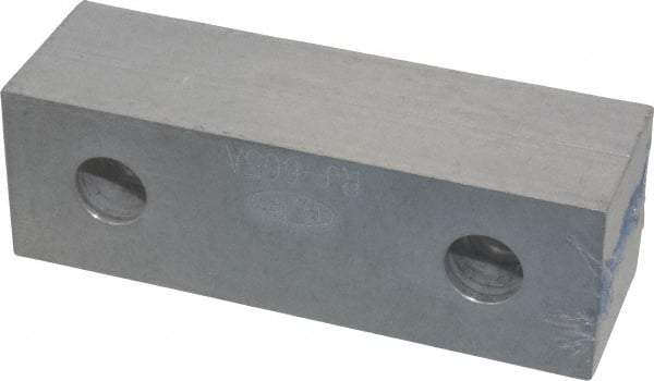 Gibraltar - 6-1/8" Wide x 2" High x 1" Thick, Flat/No Step Vise Jaw - Soft, Aluminum, Fixed Jaw, Compatible with 6" Vises - Benchmark Tooling