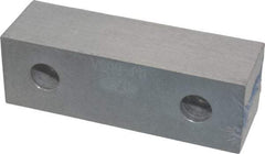 Gibraltar - 6-1/8" Wide x 2" High x 1" Thick, Flat/No Step Vise Jaw - Soft, Aluminum, Fixed Jaw, Compatible with 6" Vises - Benchmark Tooling