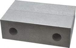 Gibraltar - 6-1/8" Wide x 2" High x 2" Thick, Flat/No Step Vise Jaw - Soft, Aluminum, Fixed Jaw, Compatible with 6" Vises - Benchmark Tooling