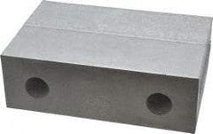 Gibraltar - 6-1/8" Wide x 2" High x 2" Thick, Flat/No Step Vise Jaw - Soft, Aluminum, Fixed Jaw, Compatible with 6" Vises - Benchmark Tooling