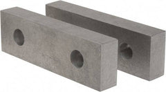 Gibraltar - 8-1/8" Wide x 2-1/2" High x 1-1/4" Thick, Flat/No Step Vise Jaw - Soft, Aluminum, Fixed Jaw, Compatible with 8" Vises - Benchmark Tooling