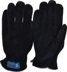 MSC - Size XL (10) Amara Work Gloves - For Mechanic's & Lifting, Uncoated, Slip-On Cuff, Full Fingered, Black, Paired - Benchmark Tooling