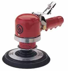 Chicago Pneumatic - 10,000 OPM, 18 CFM Air Consumption, Palm Air Orbital Sander - Round Pad, 1/4" Inlet - Benchmark Tooling