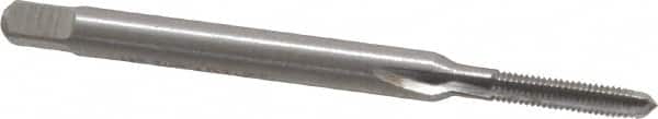 Interstate - M2.3x0.40 Metric Coarse 3 Flute Bright Finish High Speed Steel Straight Flute Standard Hand Tap - Plug, Right Hand Thread, 1-3/4" OAL, 7/16" Thread Length, D3 Limit, Oversize - Exact Industrial Supply